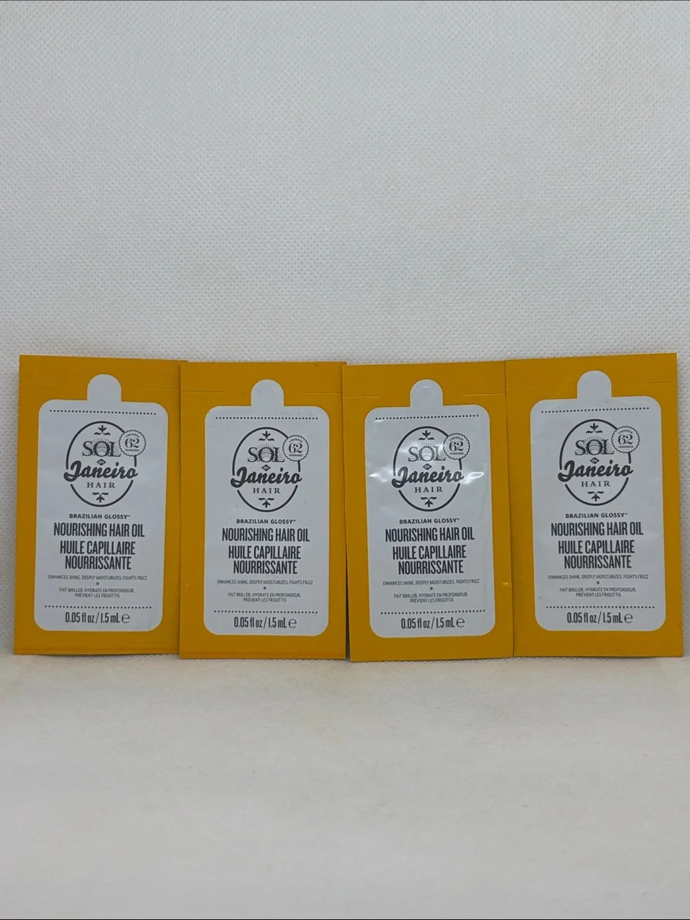 Sol de Janeiro Yellow Nourishing Hair Oil Sachet Set 4 pack .05 Fl oz